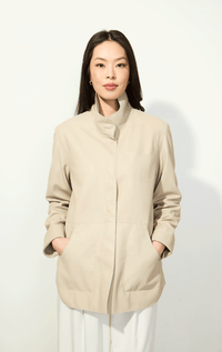 HISO- Scalloped Leather Jacket