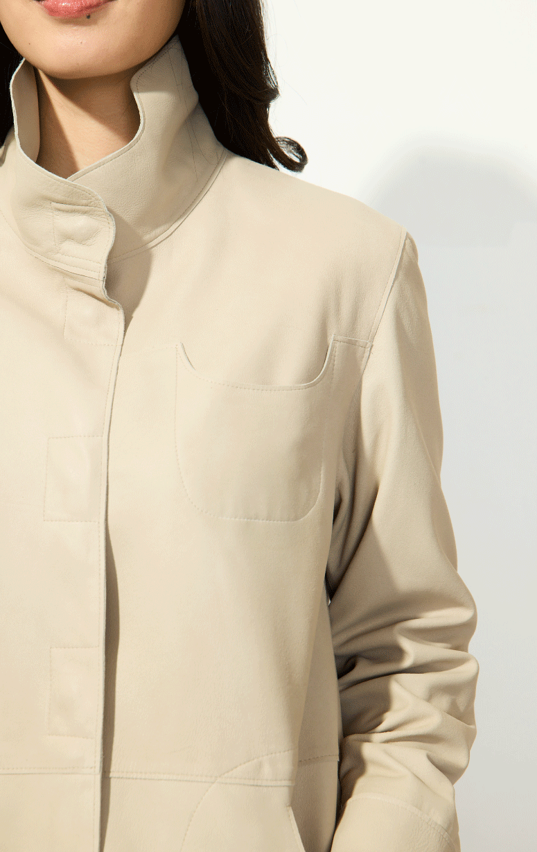 HISO- Scalloped Leather Jacket