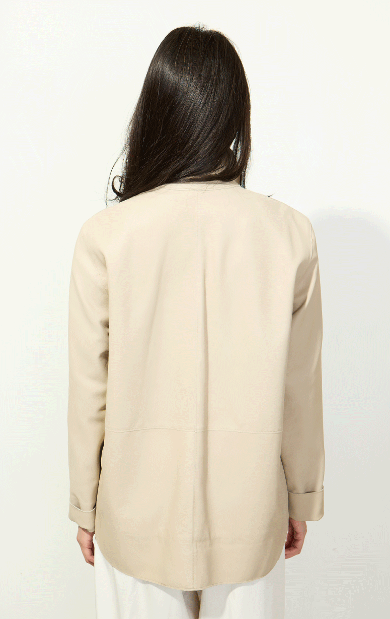 HISO- Scalloped Leather Jacket