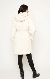 7/8s Reversible Faux Fur Jacket with Belt