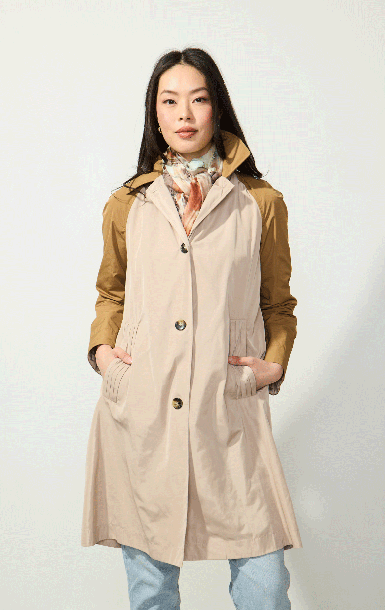Violanti- Two Tone Lightweight Mac Coat