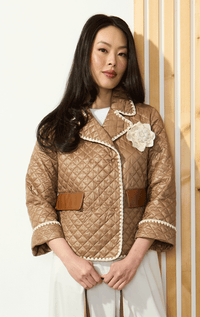 Violanti- Quilted Jacket with Blanket Stitch