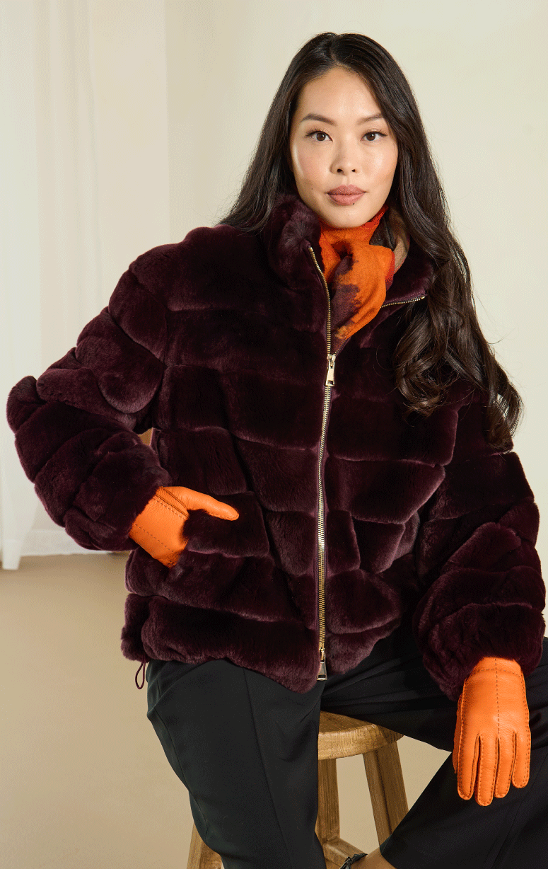 Suprema- Sheared Rabbit 3/4 Jacket - Barrington's