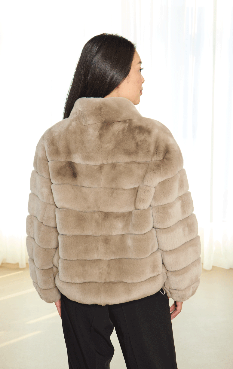 Suprema- Sheared Rabbit 3/4 Jacket - Barrington's