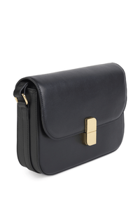 Nat & Nin- Leather Crossbody Bag with Gold Clasp - Barrington's