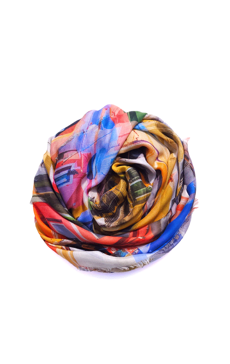 Lolili- Modal & Cashmere Scarf Amalfi - Barrington's