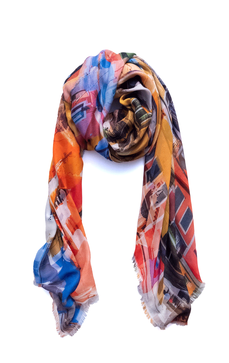 Lolili- Modal & Cashmere Scarf Amalfi - Barrington's