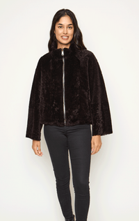 Reversible Shearling Jacket with Bottom Cinch