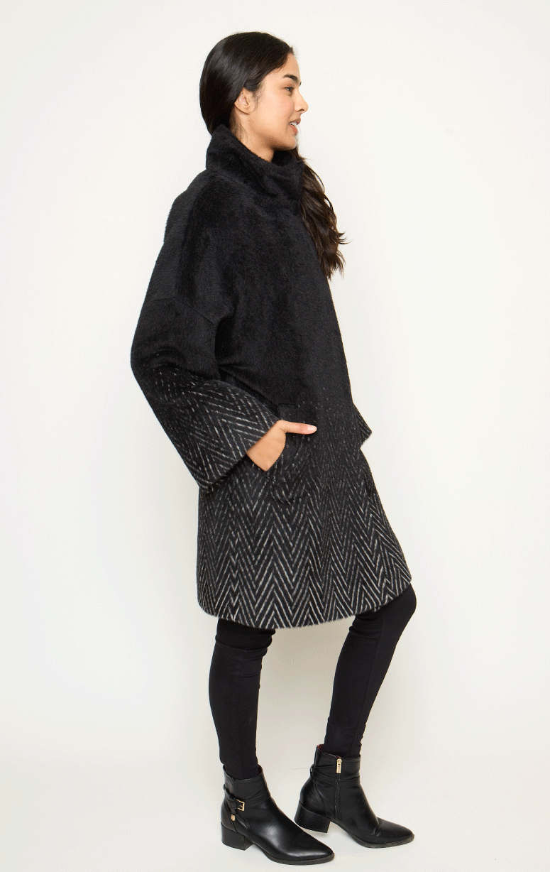 Tardia- 3/4 Jacket with Chevron Detail - Barrington's