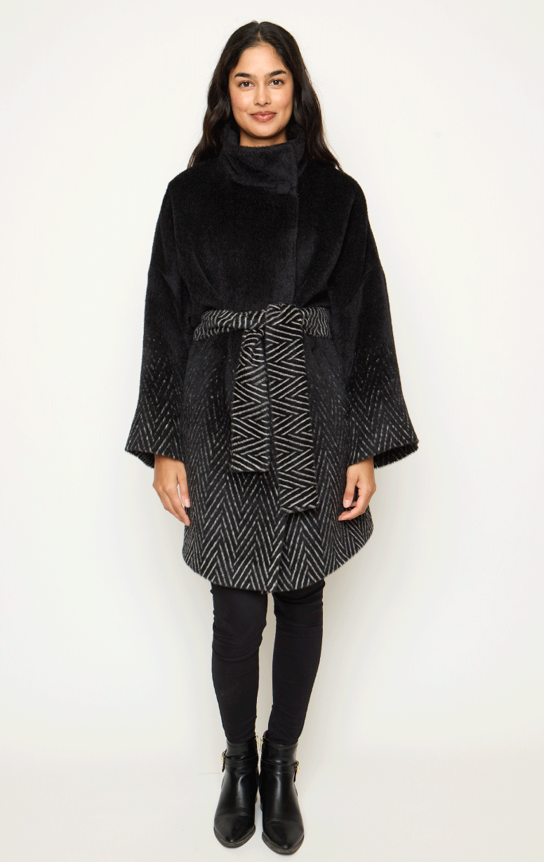 Tardia- 3/4 Jacket with Chevron Detail - Barrington's