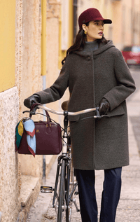 Cinzia Rocca- Leather Handbag with Double Zipper