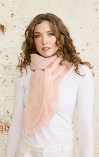 Citrus- Linen Bandana Print Scarf
