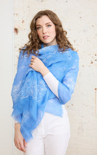 Citrus- Linen Bandana Print Scarf