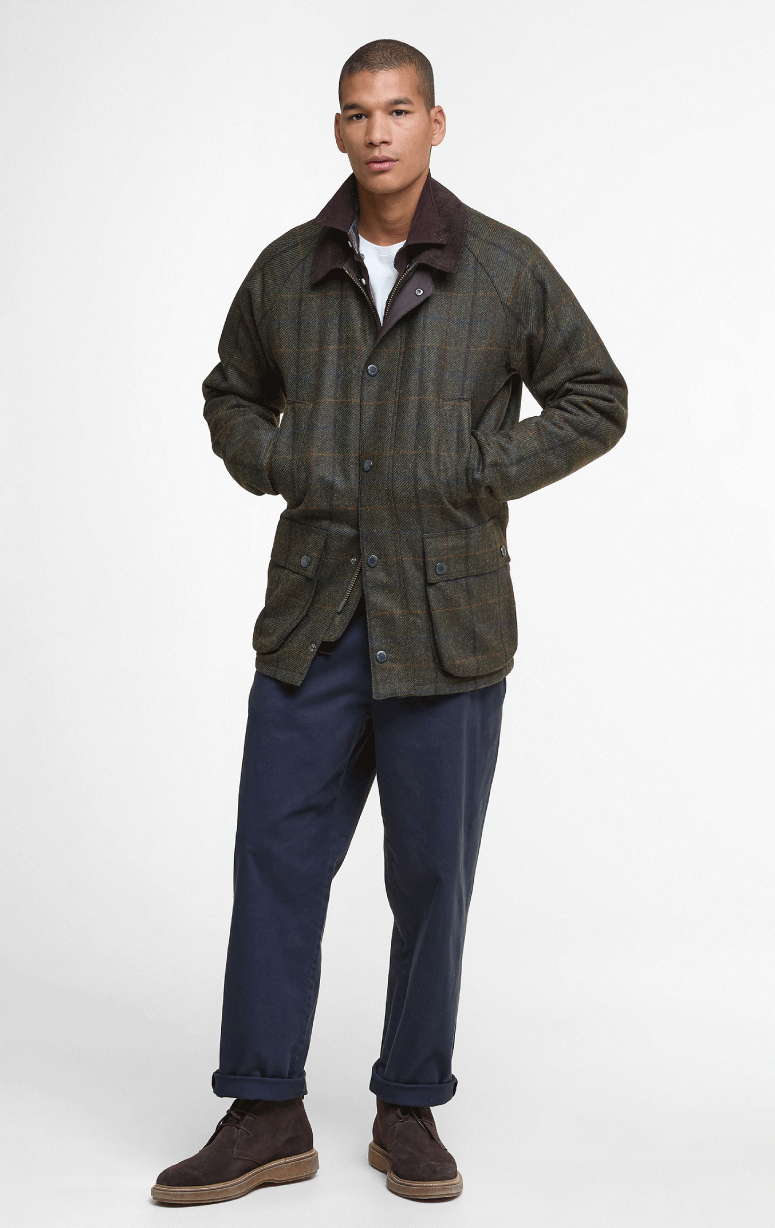 Barbour- Bedale Wool Check Barn Jacket | Barrington's Barbour- Bedale Wool Check Barn Jacket | Barrington's