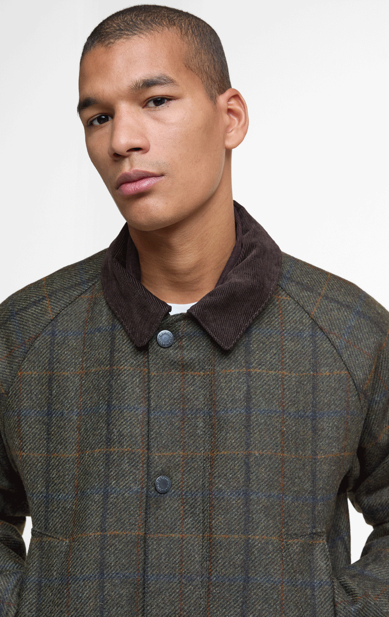 Barbour- Bedale Wool Check Barn Jacket | Barrington's Barbour- Bedale Wool Check Barn Jacket | Barrington's
