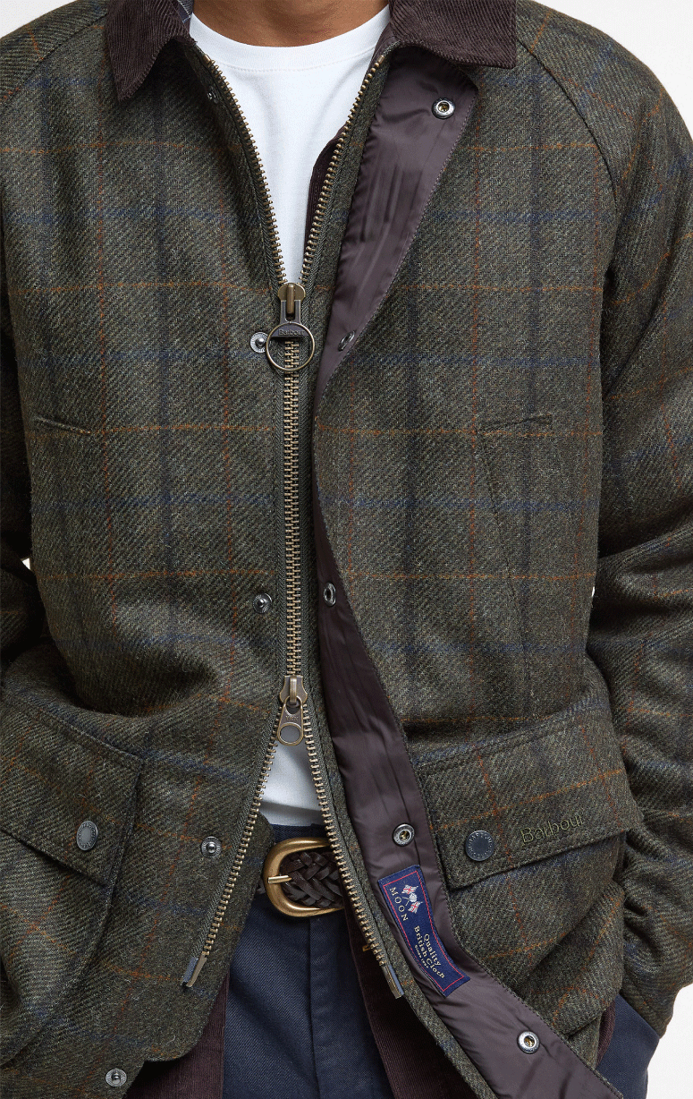 Barbour- Bedale Wool Check Barn Jacket | Barrington's Barbour- Bedale Wool Check Barn Jacket | Barrington's
