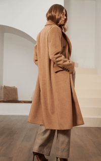 Adroit- Double Breasted Coat with Military Buttons