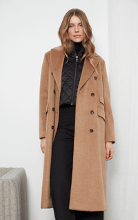 Adroit- Double Breasted Coat with Military Buttons