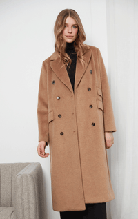 Adroit- Double Breasted Coat with Military Buttons