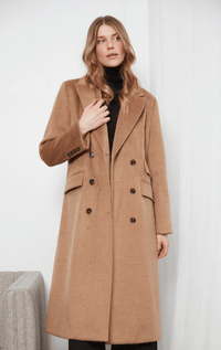 Adroit- Double Breasted Coat with Military Buttons