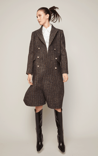Adroit- Double Breasted Coat with Military Buttons - Barrington's