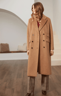 Adroit- Double Breasted Coat with Military Buttons