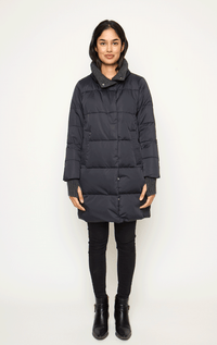 Adroit- Down Filled Parka with Angora Knit Trim