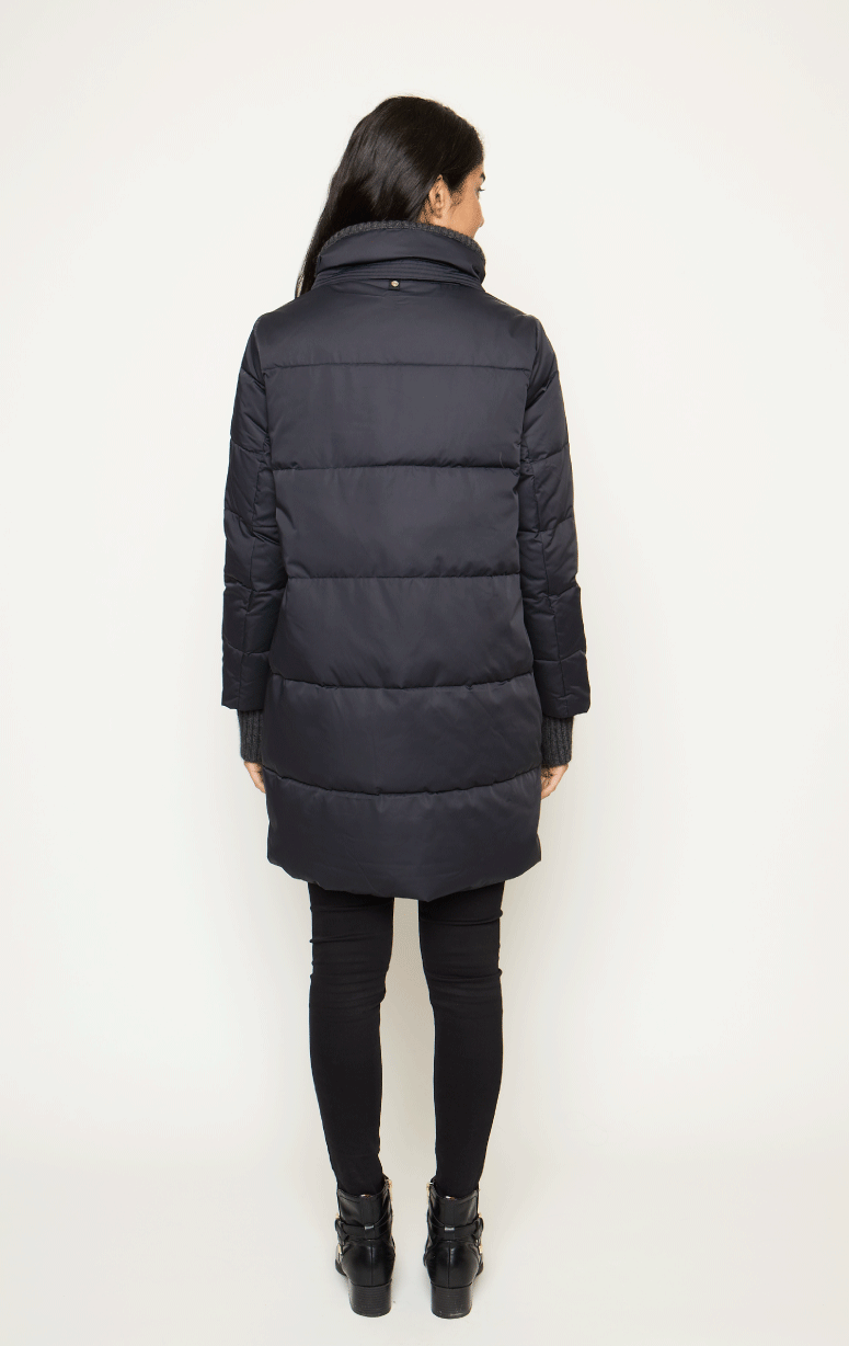 Adroit- Down Filled Parka with Angora Knit Trim