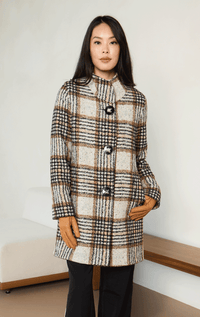 Barrington's- Big Button Plaid Coat - Barrington's