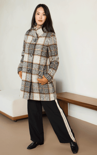 Barrington's- Big Button Plaid Coat