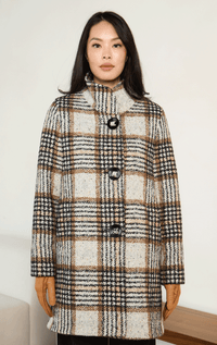 Barrington's- Big Button Plaid Coat