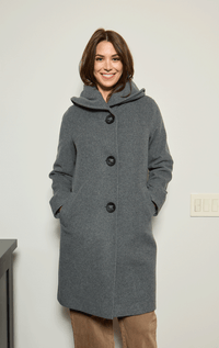 Barrington's Collar to Hood Big Button Coat