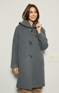 Barrington's Collar to Hood Big Button Coat