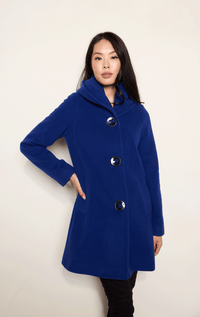 Barrington's- Big Button Collar to Hood Coat