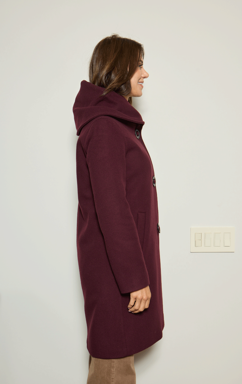 Barrington's Collar to Hood Big Button Coat