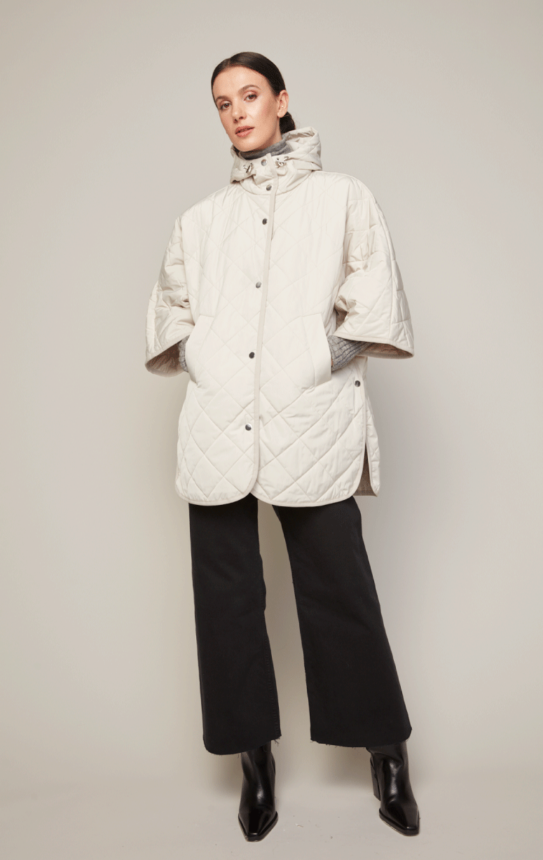 Adroit- Quilted Cape with Hood - Barrington's