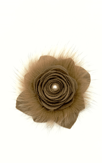 Handmade Recycled Fabric Brooch with Embelishments