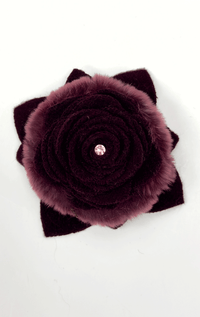 Handmade Recycled Fabric Brooch with Embelishments