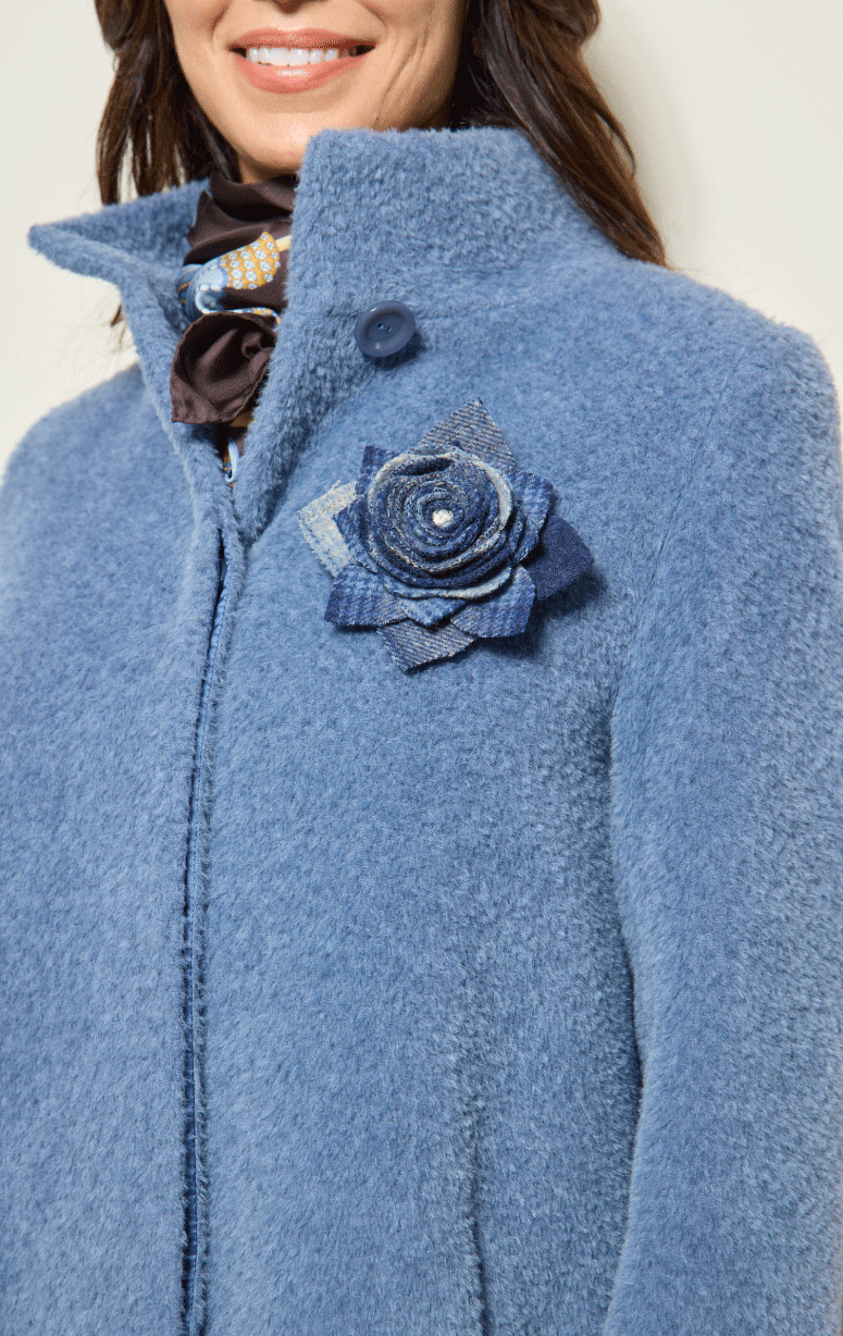 Handmade Recycled Fabric Brooch