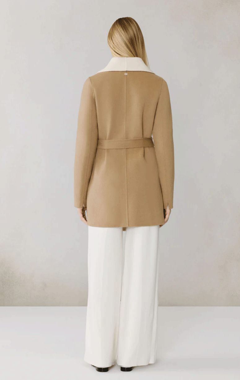 Soia & Kyo- Double Face Wool Wrap Coat - Barrington's