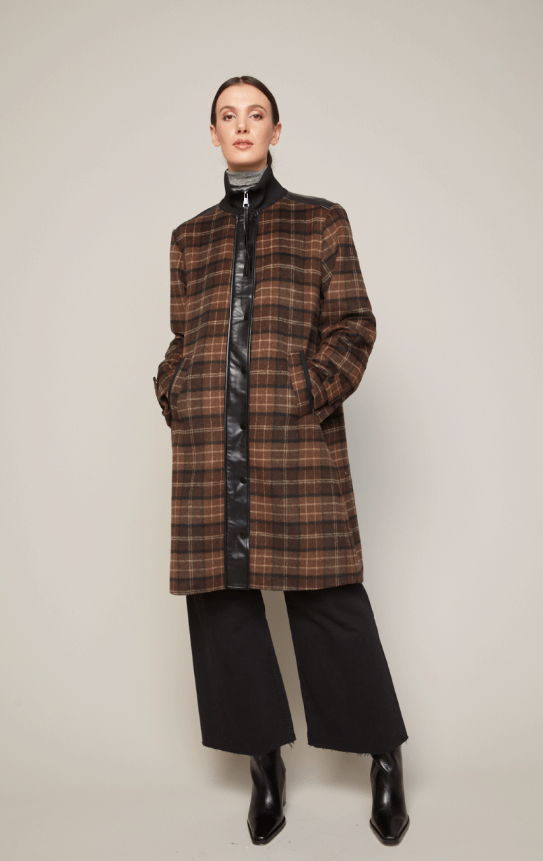 Adroit- 7/8s Coat with Knit Collar - Barrington's