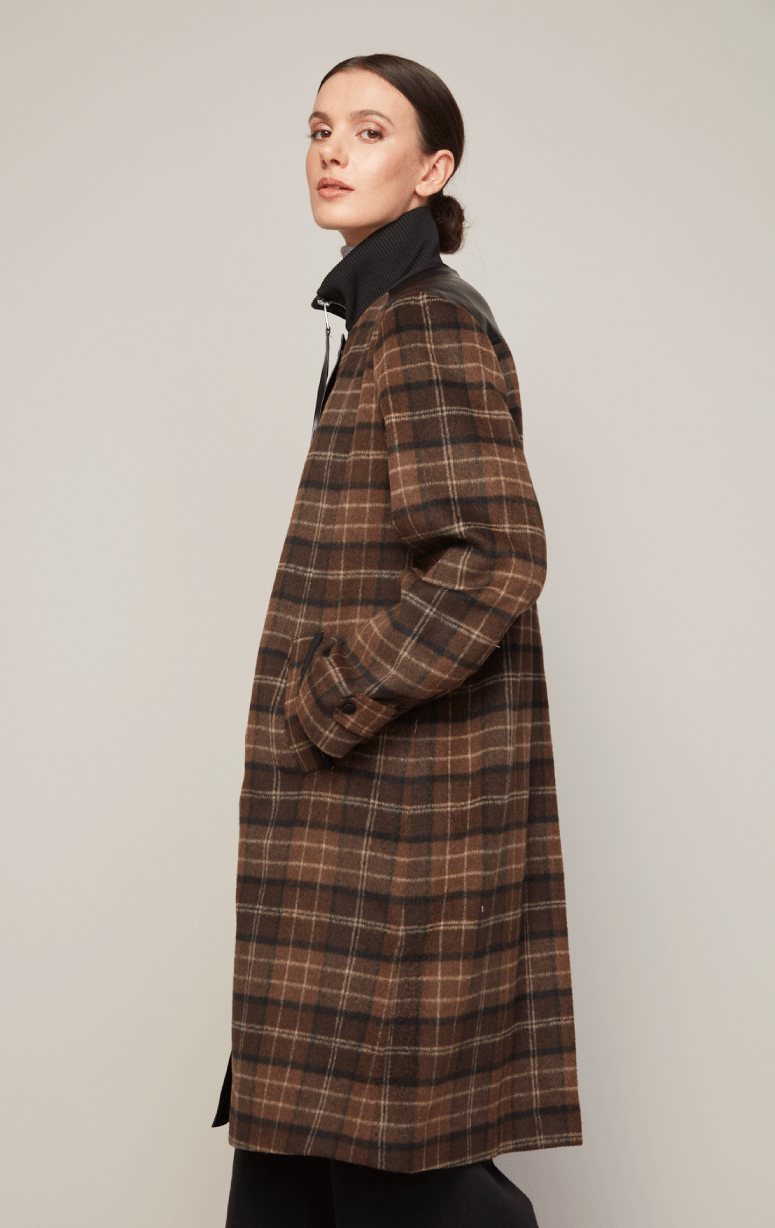 Adroit- 7/8s Coat with Knit Collar - Barrington's