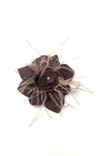 Handmade Recycled Fabric Brooch with Embellishments - Barrington's