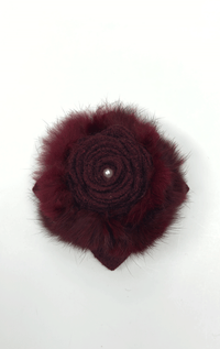 Handmade Recycled Fabric Brooch with Embelishments