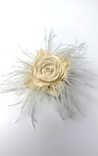 Handmade Recycled Fabric Brooch with Embellishments - Barrington's