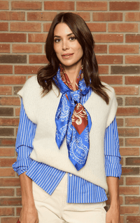 Petit Jean- Paisley Silk Square Scarf