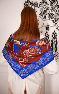 Petit Jean- Paisley Silk Square Scarf