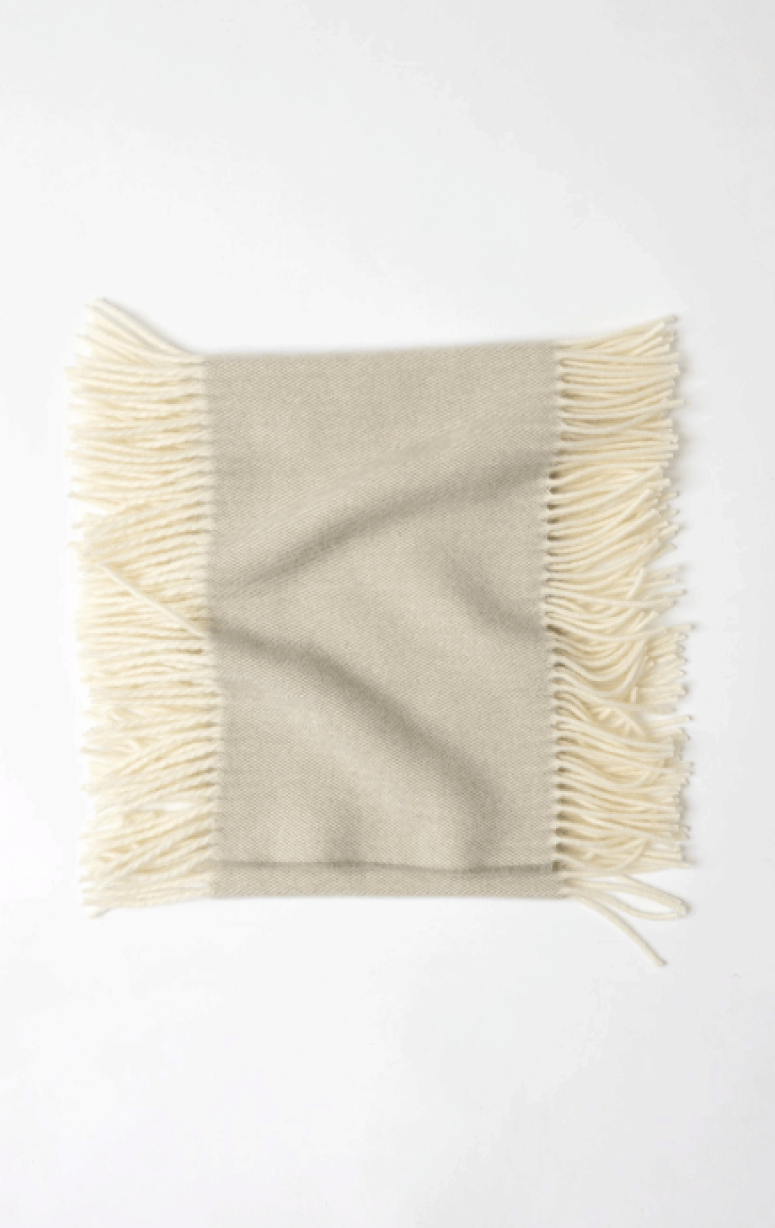 Abstract- 100% Wool Fringe Scarf