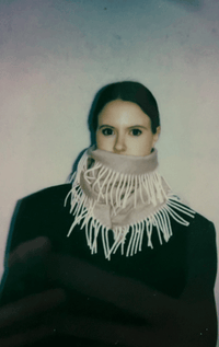 Abstract- 100% Wool Fringe Scarf