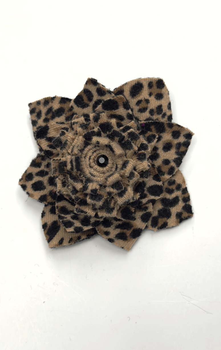 Handmade Recycled Fabric Brooch